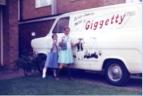 The old Transit van, our home for years and yes the groupies were younger in those days